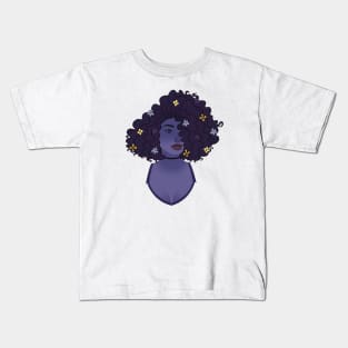 Curly hair purple Kids T-Shirt